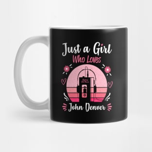 Just A Girl Who Loves John Denver Retro Vintage Mug